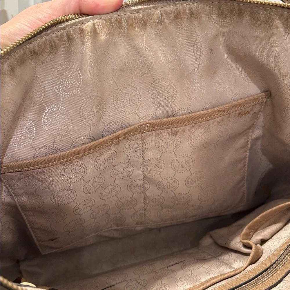 Michael Kors Beige Leather Tote - Picture 12 of 12